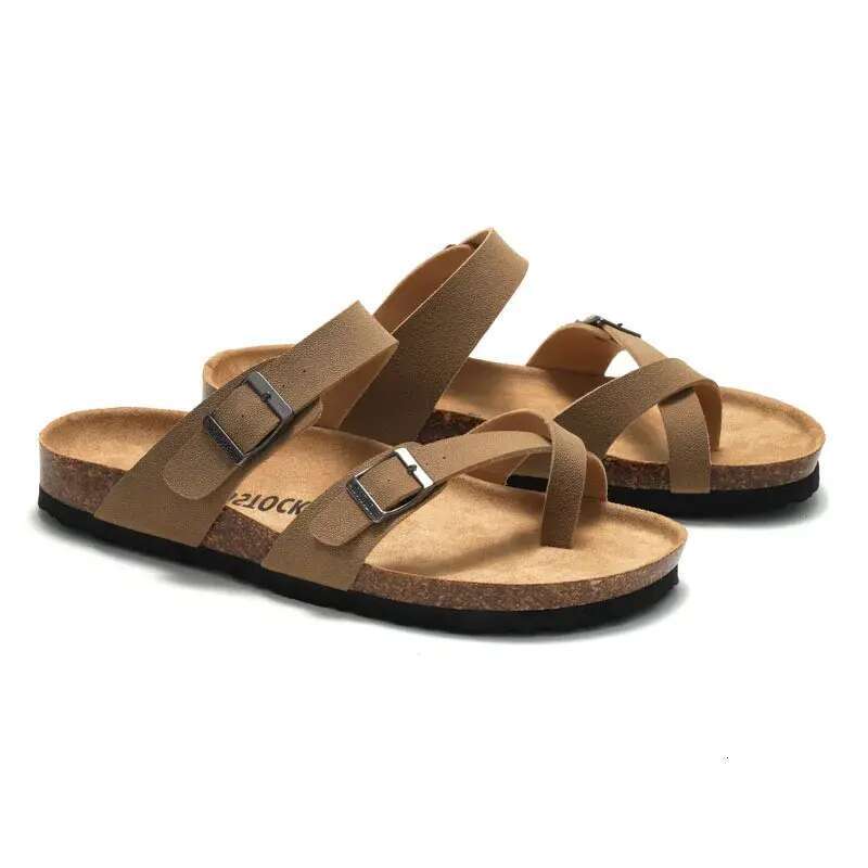 Summer Classic Slippers Clogs For Women Men Slip-on Cork Mules Sandals Outdoot Beach Slides With Adjustable Double Buckle