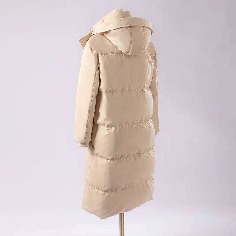 K1867L women's clothing winter 90% white Duck down coats Long hooded Puffer jackets Detachable cap