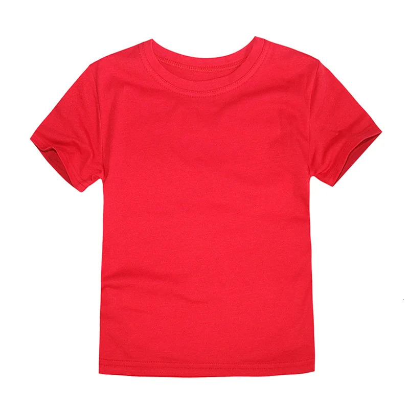 Summer Cotton Tshirts for Boys Girls Baby Oneck Short Sleeve Tops Childrens Clothing Kids Solid Tees Toddler Infant Clothes 250528