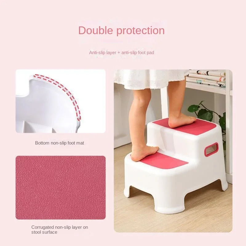 Childrens Ottoman Baby Step Chair Stool Small Bench Hand Washing Step Childrens Stool Non-Slip Footstool Stand Stool 250523