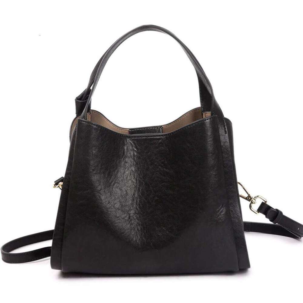 Genuine Leather shoulder crossbody black bucket bags designer ladies brown bag for women