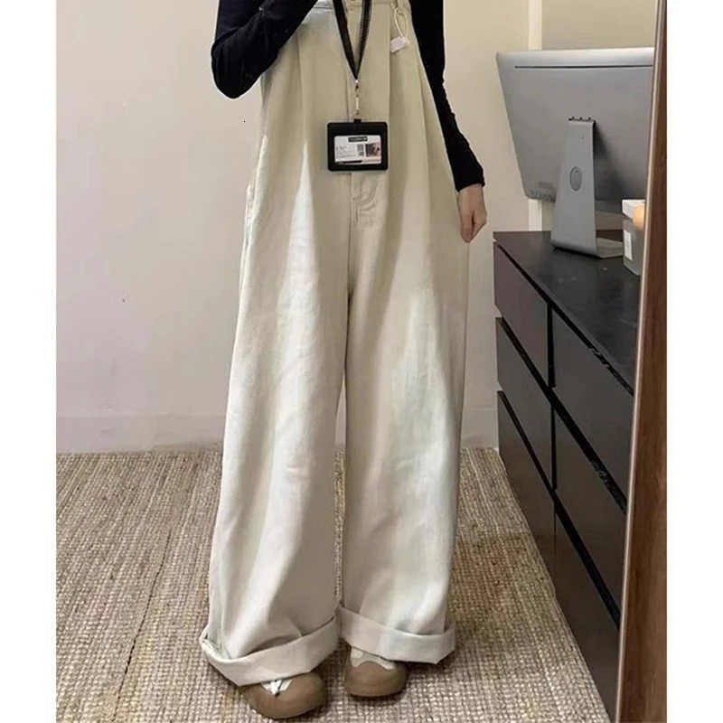 MEXZT Vintage Cargo Denim Jumpsuits Women Streetwear Wide Leg Jeans Overalls Korean Baggy Suspender Pants Summer Trousers 250523