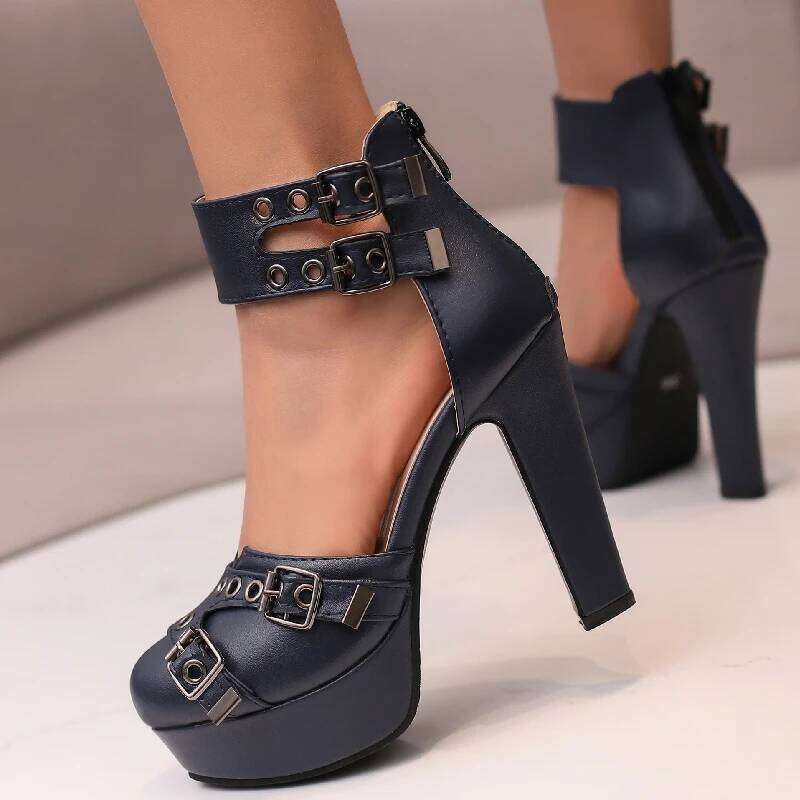 Red Platform High Heels Women's Sandals Summer 2025 Strap Black White Pumps Wedding Fetish Dance Party Shoes Large Size 50