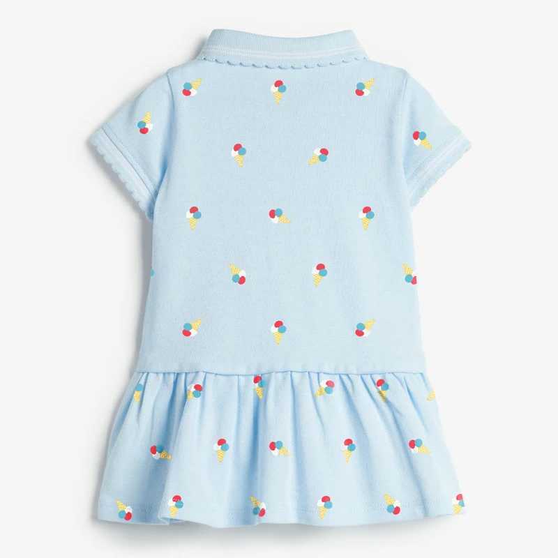 Little maven 2025 Kids Clothes Girls Summer Ice-cream Casual Dress Polo Baby Girls Pretty Vestidos for Children 2-7 year X250528