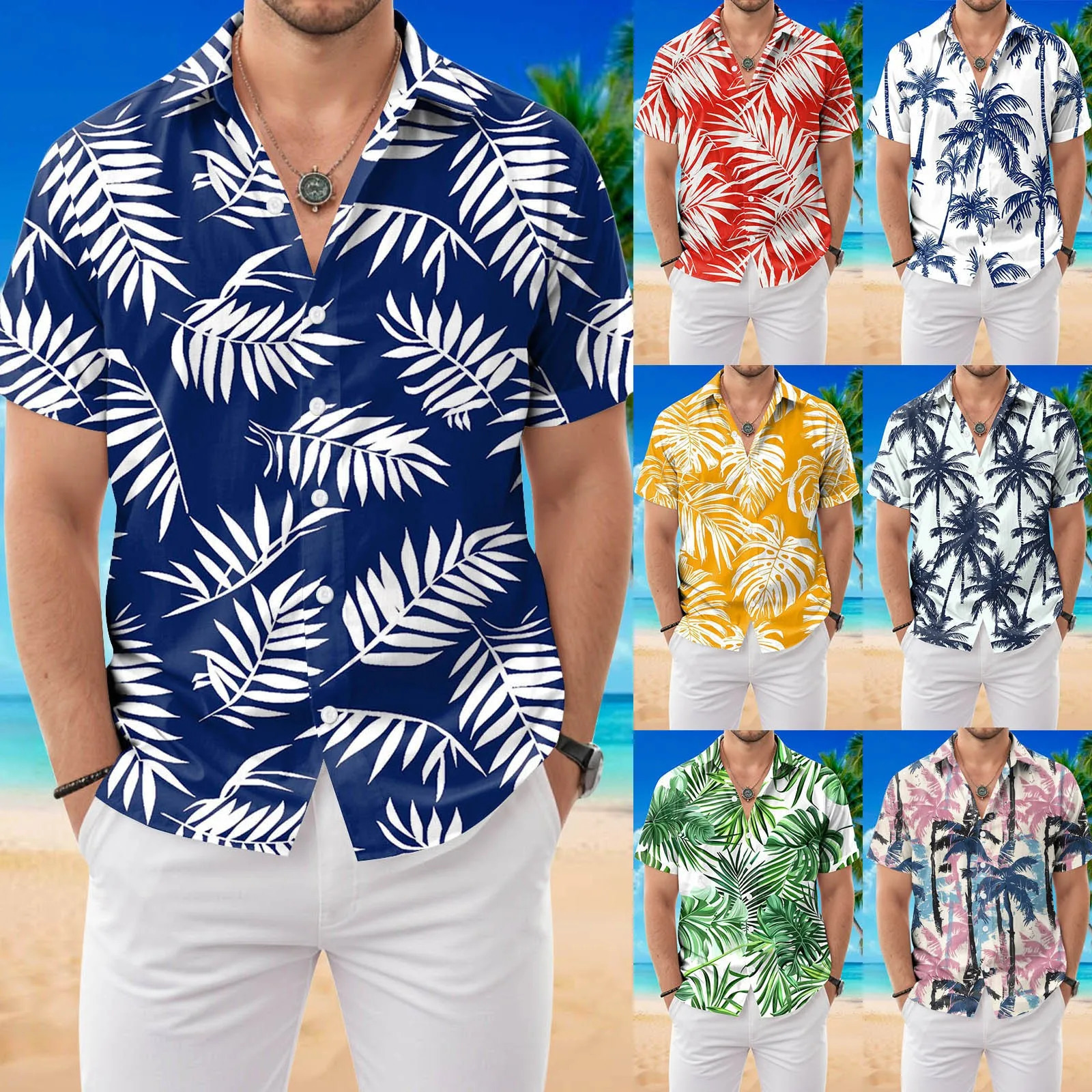 Hawaiian Cartoon Printed Male Shirts Holiday Beach Tops Blouse Mens And Womens Sports And Leisure Fashion Simple MenS Clothing 250527