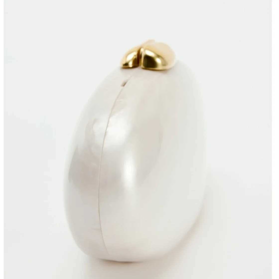 Pearl Shell Brand Bag Metal Clasp Women Shoulder Snake Chain Acrylic Box Clutches Lady Party Wedding Evening Egg Handbag Purse M250624