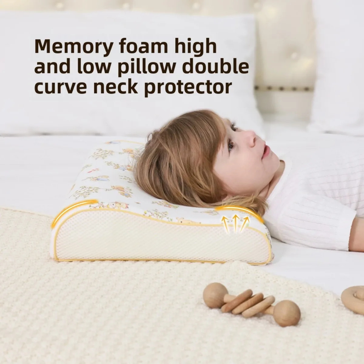 Mother Kids Pillow Baby Memory Foam Children Pillows Breathable Slow Rebound Head Support Baby Stuff Nursing Pillow Bebe Bedding 250527