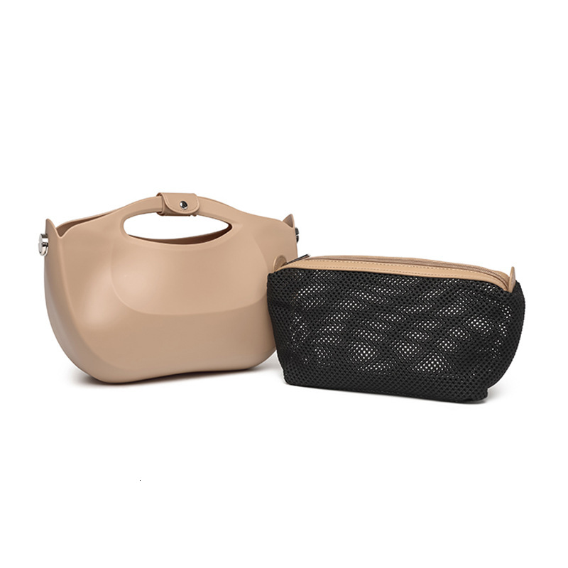 Luxury Brand Designer Bag Bohao PVC Jelly 2024 New Women's Fashion Wide Strap Cross Shoulder Handle Mother Bag 23032