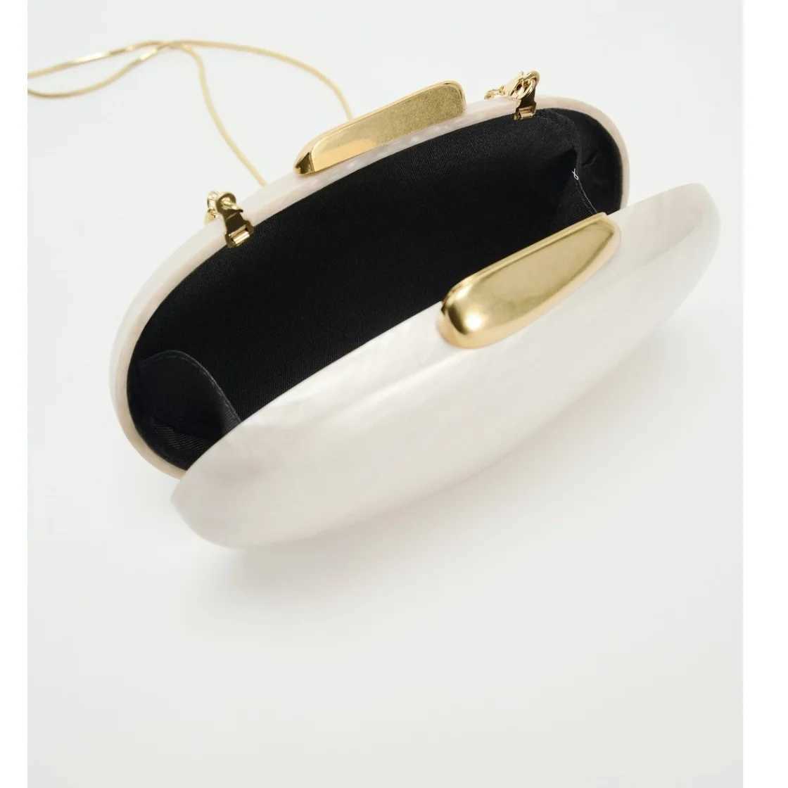 Pearl Shell Brand Bag Metal Clasp Women Shoulder Snake Chain Acrylic Box Clutches Lady Party Wedding Evening Egg Handbag Purse M250624