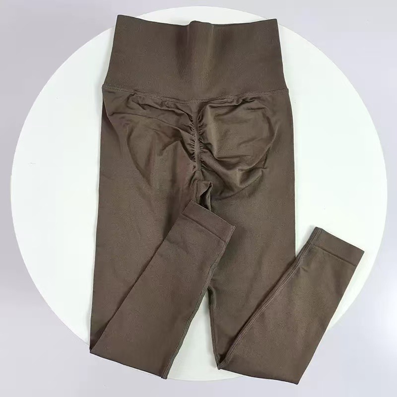 Amazon Naked Yoga Pants High Waist Lift Hip Women's Fitness Pants Summer Outer Wear Running Sports Training Yoga Pants