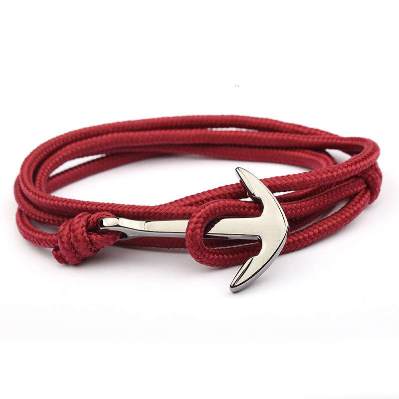 New Pirate Navy Blue 3mm Colorful Nylon Anchor Bracelet Couple Handmade Rope Gun Black