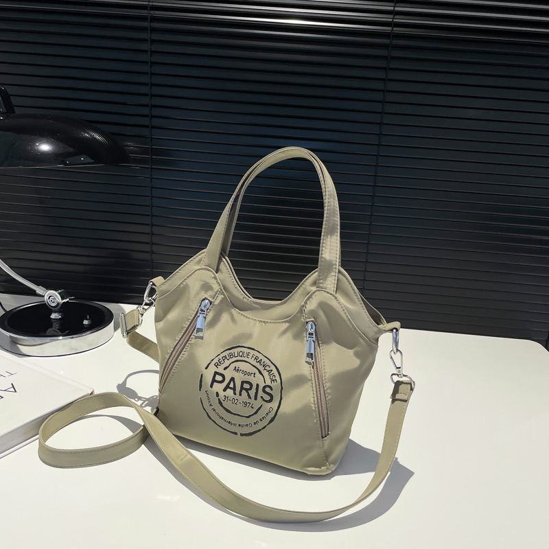 Luxury Brand Designer Bag Korean Style Casual Nylon Tote Bag Cross-Border New Fashion Letter Shoulder Tote Bag Large Capacity Crossbody Bag