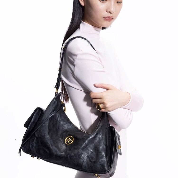Free Shipping Designer Bag 2025 Year New Toast Hobo Bag Vegetable Tanned Sheepskin Commuting Armpit Single Shoulder Diagonal Soft Bag