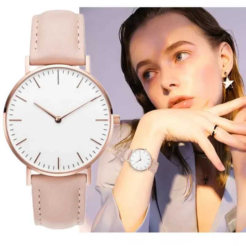 Fashion Women Watches Luxury Metal Dial Leather Belt Analog Ladies Quartz Wrist Watch Simple Casual Female Clock Montre Femme XJ250527