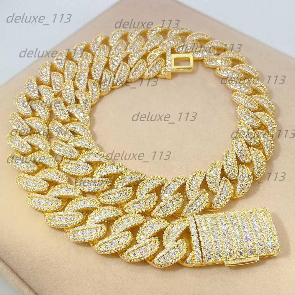 Pendant Pass Dia Tester Cuban Link Necklace For Custom Pendant 18Mm Hip Hop Men Jewelry Big Necklaces VVS Moissanite Cuban Chain Free Shipping