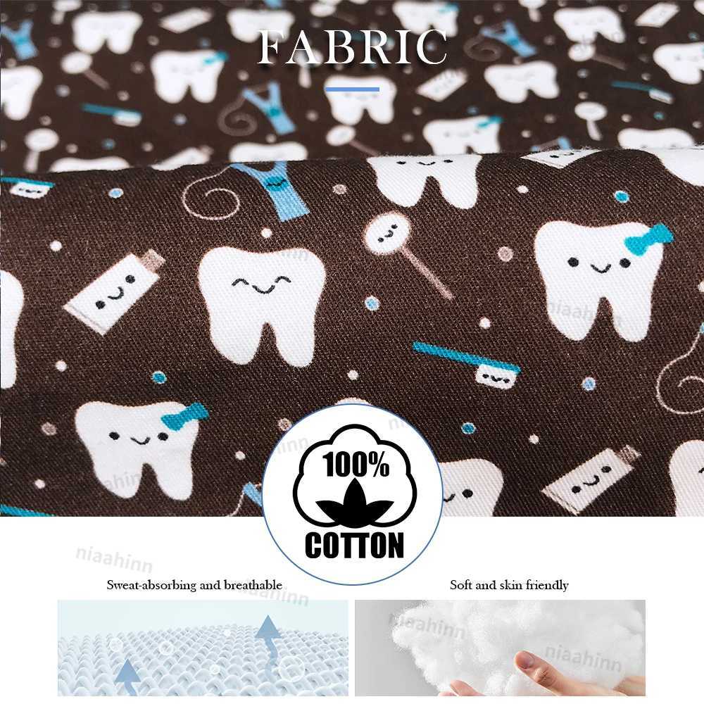 Laboratory Dental Clinic Veterinary Work Scrub Tops Cotton Soft Short Slved Shirt Fashion Doctors Nurses Pediatrician Workwear X250528