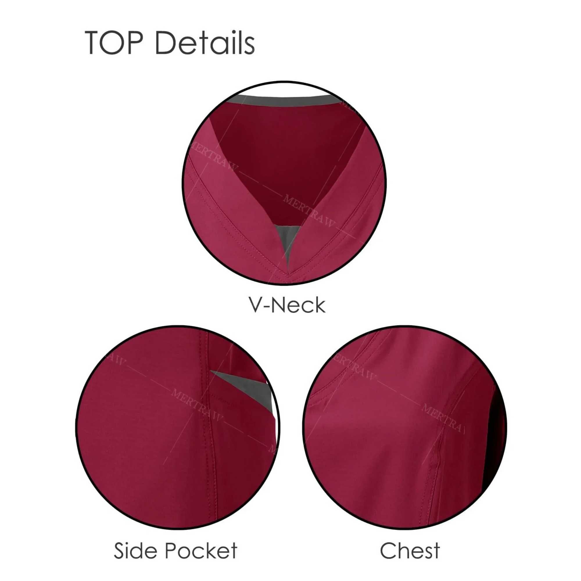 Scrub Set for Women Nurse Blouses Trendy V Neck Plus Size Nursing Blouse Beautiful Solid Color Workwear Scrubs Tops and Pants X250528