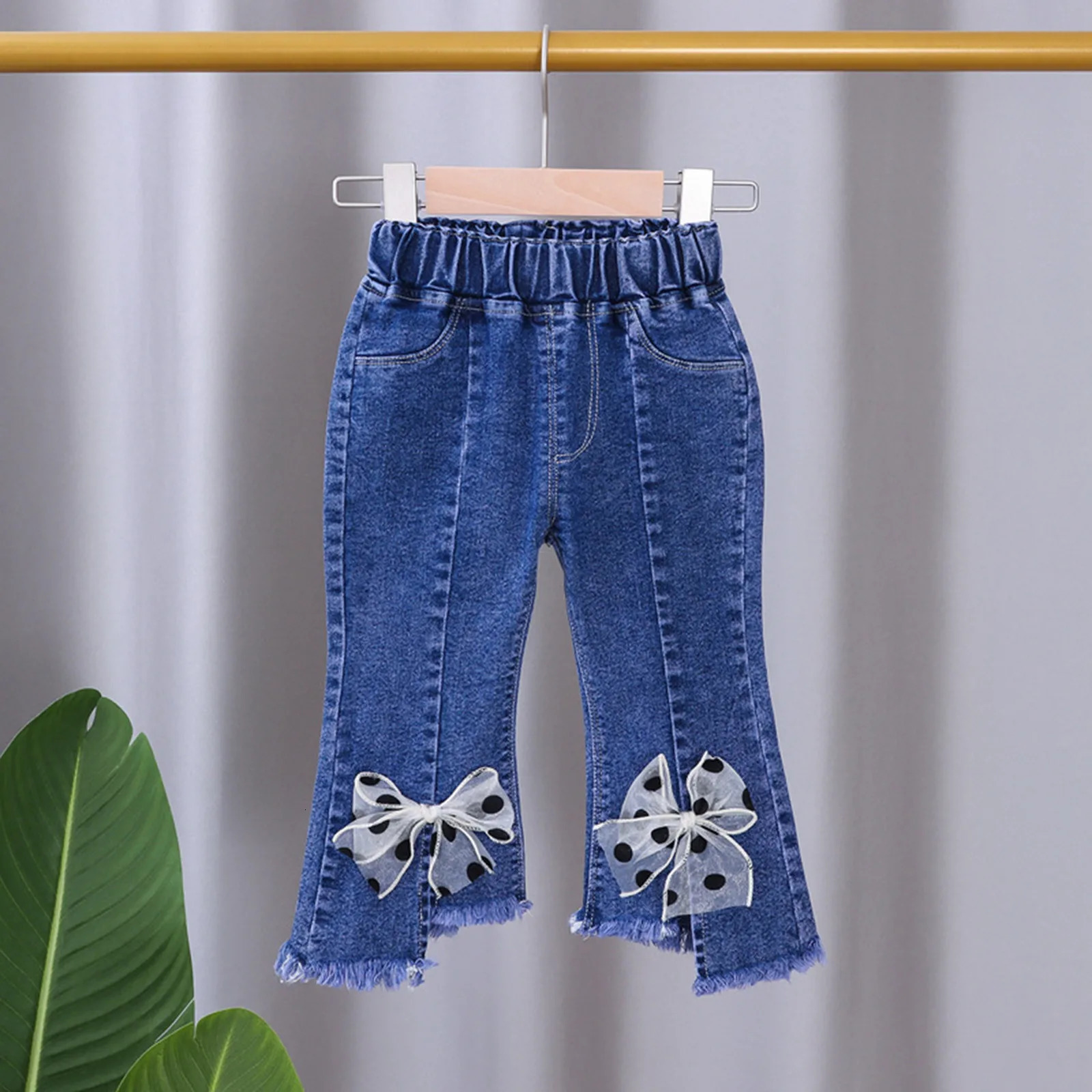 Pants Girls 7 Baby Denim Jeans Toddler Kids Soft Elastic Waist Girl Skirt 250528