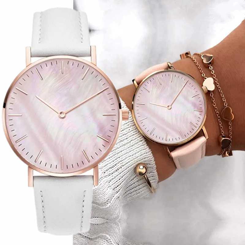 New Fashion Simple Watch Ladies Watches Simple Casual Quartz Lady Watch Leather Quartz Wristwatches for Women Gifts for Women XJ250527