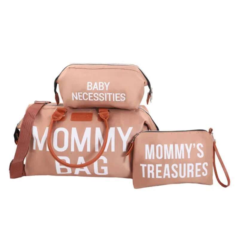 Designer Bag 3 Pcs A Travel Mommy High-End Style Diaper Bags Large Capacity Dry Wet Separation - Stylish Tote & Shoulder Bag Set