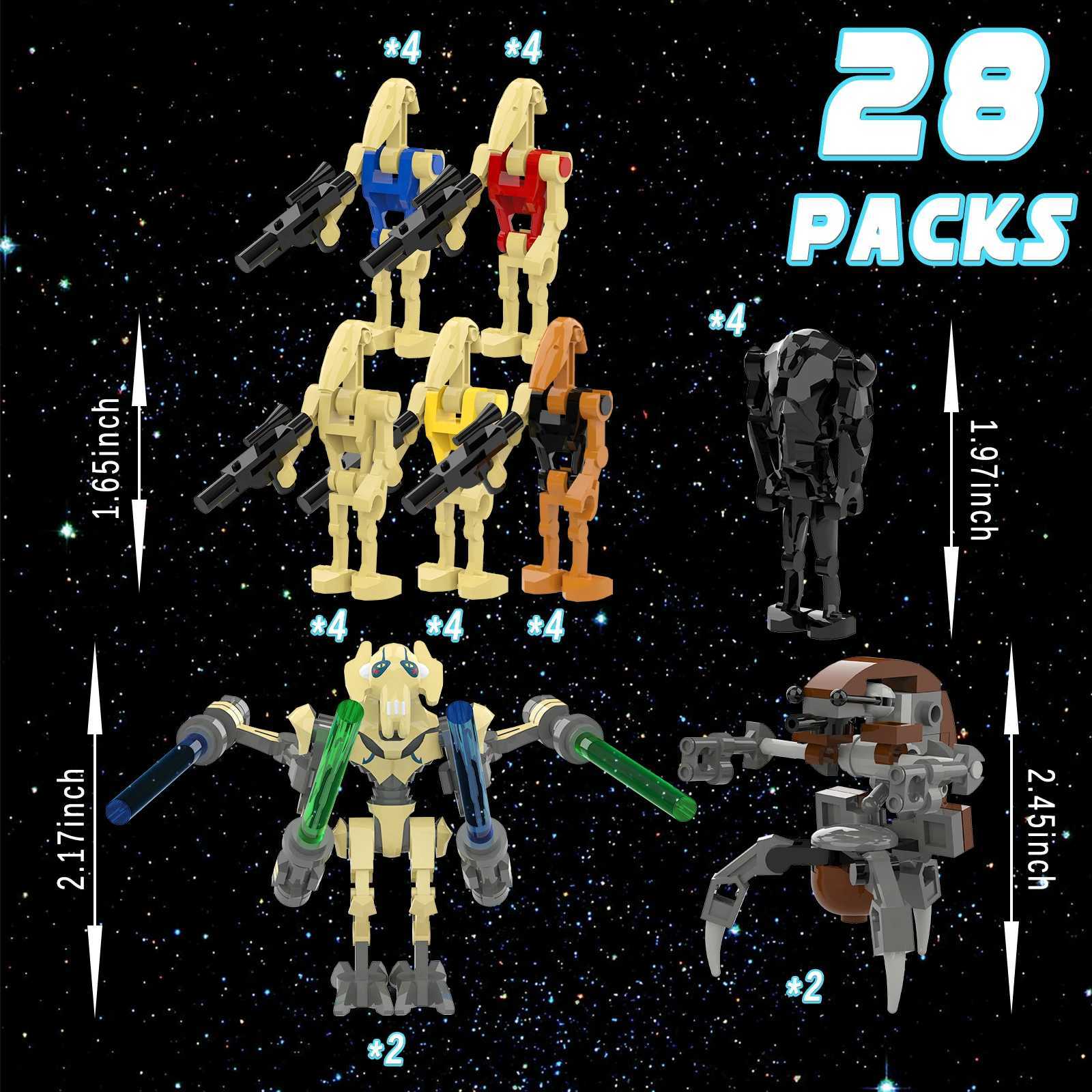 MOC Space Movie War Mini Dolls Attack Building Blocks Set Machine and Destroyer Robot Bricks Toys For Kids Birthday Gifts 28pack Z250528