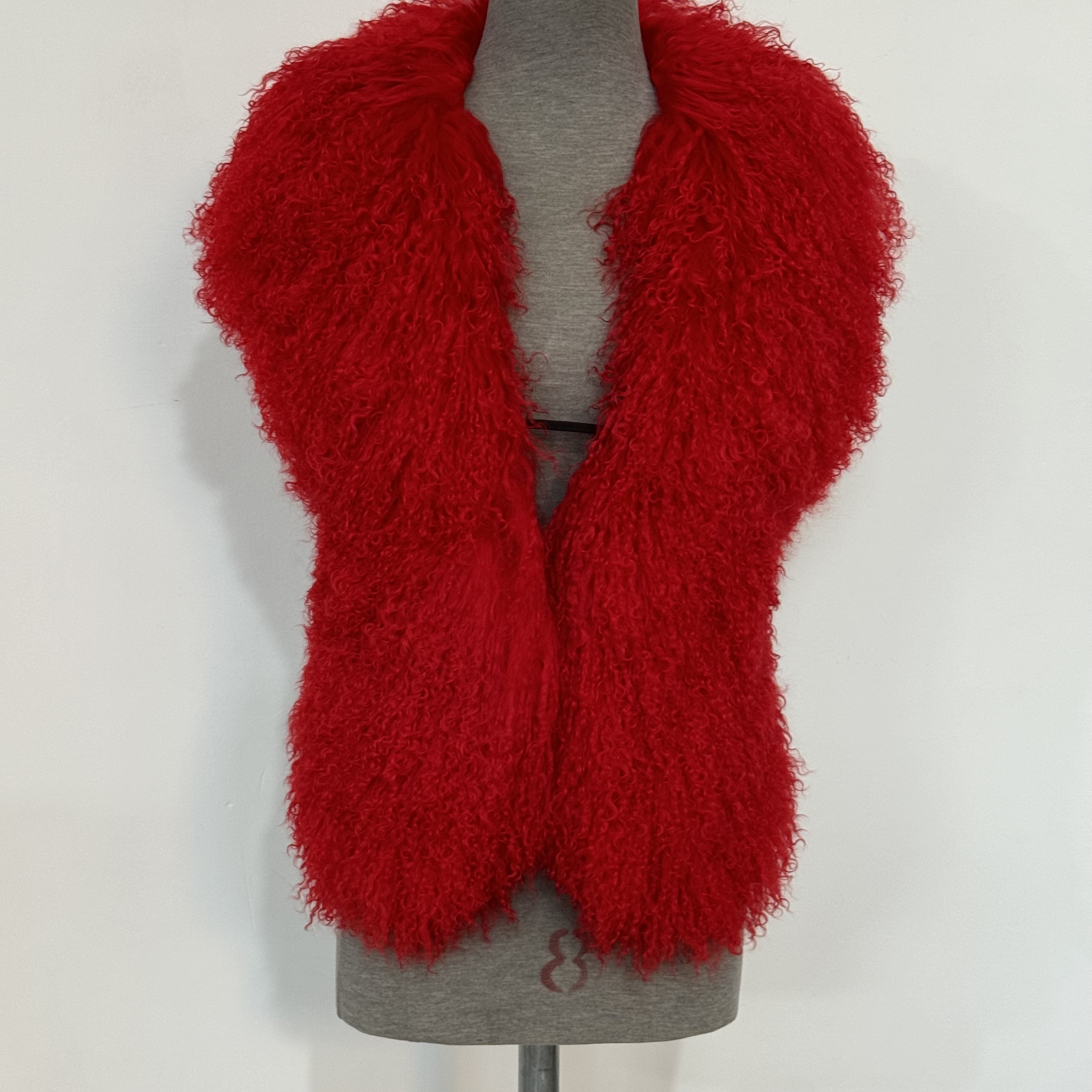 New Arrival Real Mongolian Fur Halter Spring Fashion Natural Fur Backless Bandage Vest Ladies Sexy Sleeveless Fur Coat