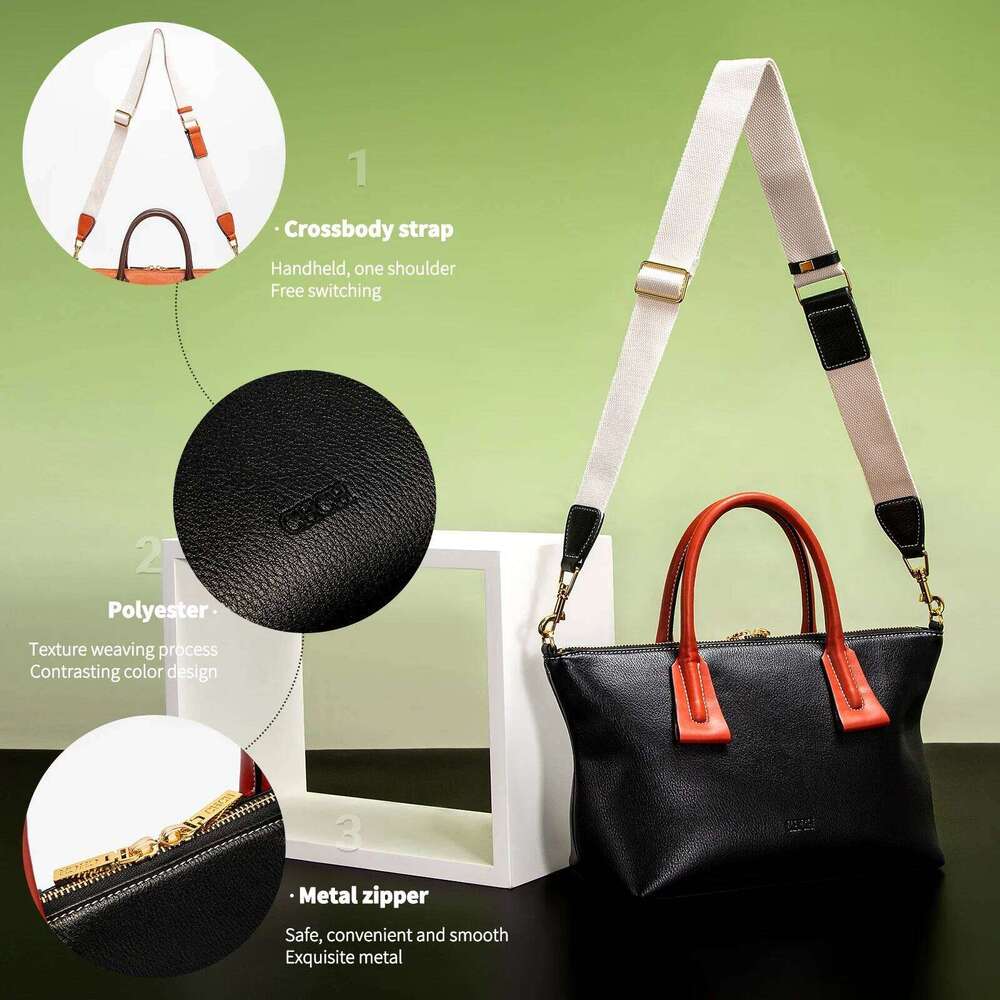 Spring Travel Women's Tote Bag New 2025 Black Leather Large Capacity Handbag