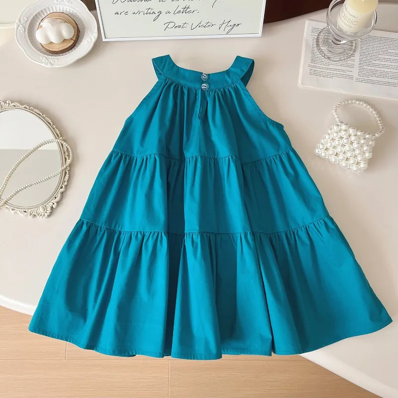 Summer Girls 3D Flowers Vest Dress Sleeveless Blouse Tops Shorts Sets Twin Sisters Family Matching Outfits A24297 250528