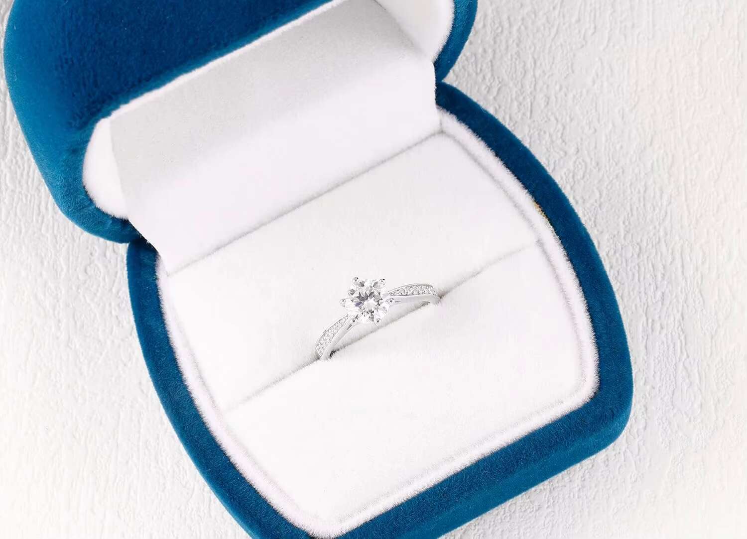 Moissanite Engagement Ring for Women Valentine Birthday Promise Anniversary Gift 1.0CT-5.0CT D Color VVS1 925 Sterling Silver