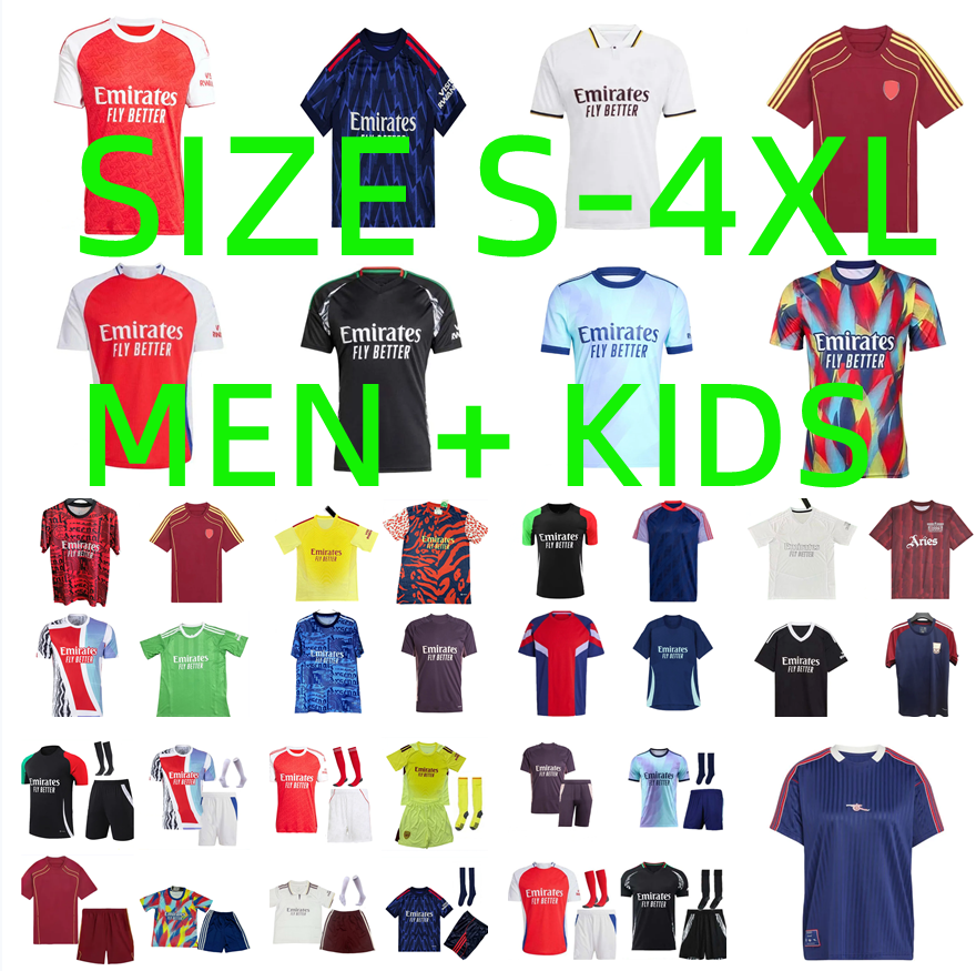 24 25 26 ODEGAARD HAVERTZ RICE G.JESUS SAKA soccer jerseys 2024 2025 2026 Trossard CALAFIORI MARTINELLI RAYA SALIBA arSENalfootball kits football shirt Men Kids kit