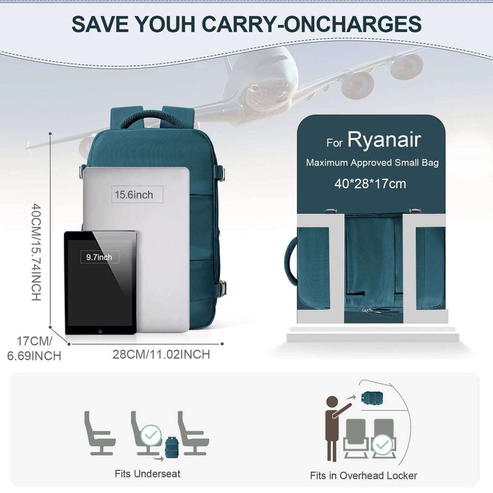 Women Men Hand Lage Business Laptop Bag College Travel Waterproof Carry on Cabin School Backpack
