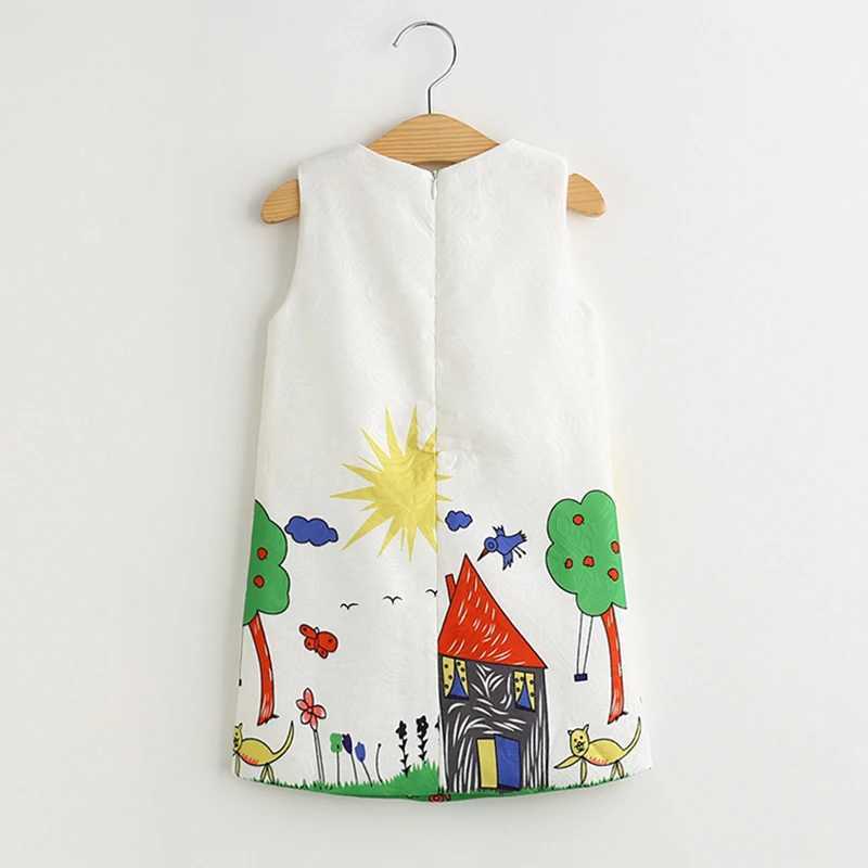 Bear Leader Summer Girls Dresses New Brand Spring Princess Dress Kids Clothes Graffiti Print Design for Baby Girls Clothes 3-8Y X250528