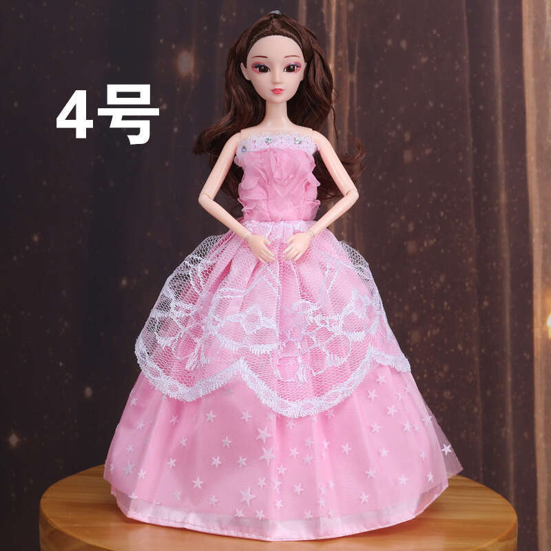 Half Suitable for 30cm Girl Doll Clothes Wedding Princess Train Skirt Evening Dress Loose