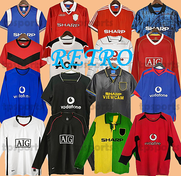 MUFCes Football Club Retro football jersey Ronaldo Rooney Giggs Nani. 060708 season short sleeved SCHLES TEVEZ BERBATOV VIDIC Vintage Classic Football shirt