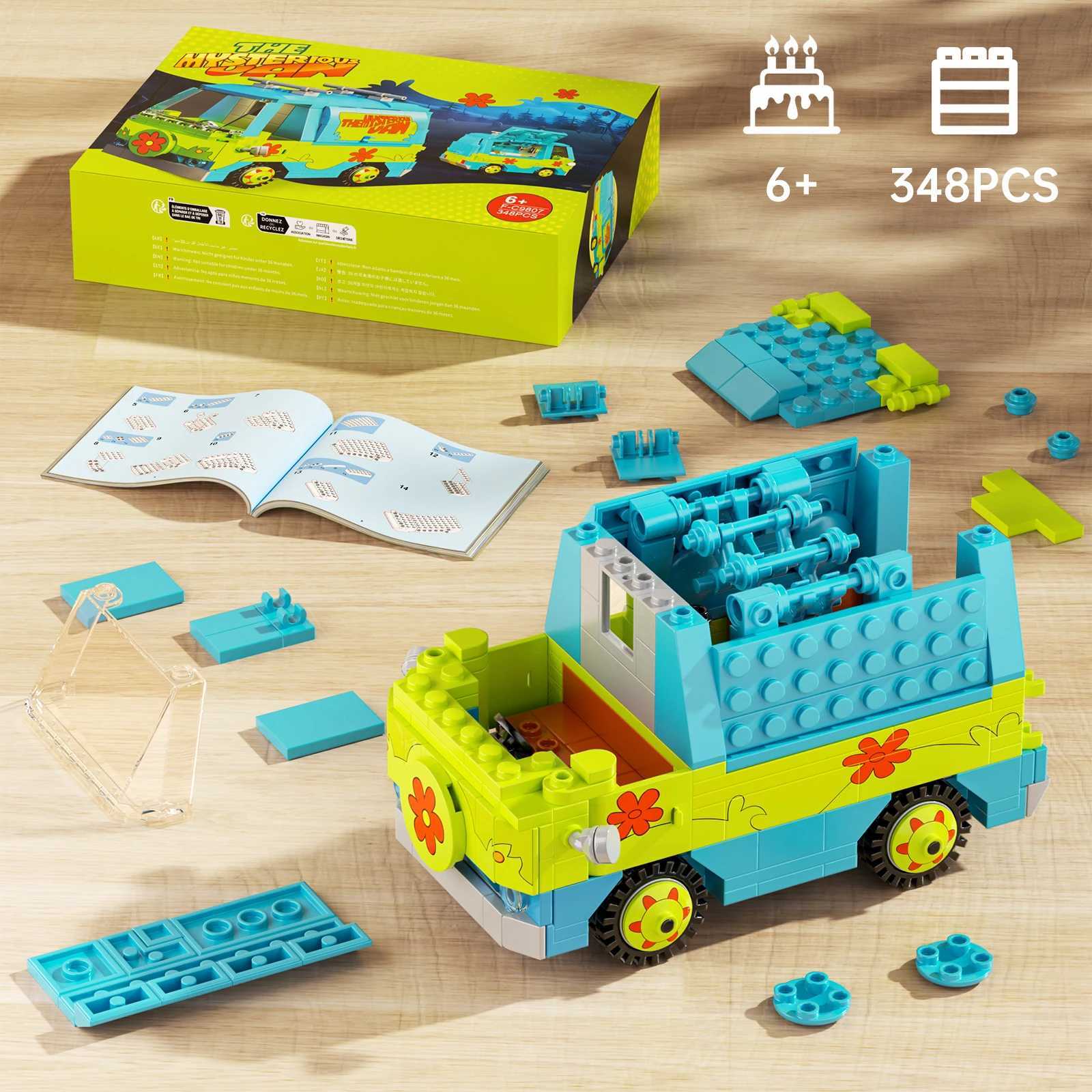320PCS Mysteryed hine Car Model Kit Building Blocks Movie Scooed Doo Panel Van Vehicle Bricks Toys For Kids Gifts Z250528 Free shipping