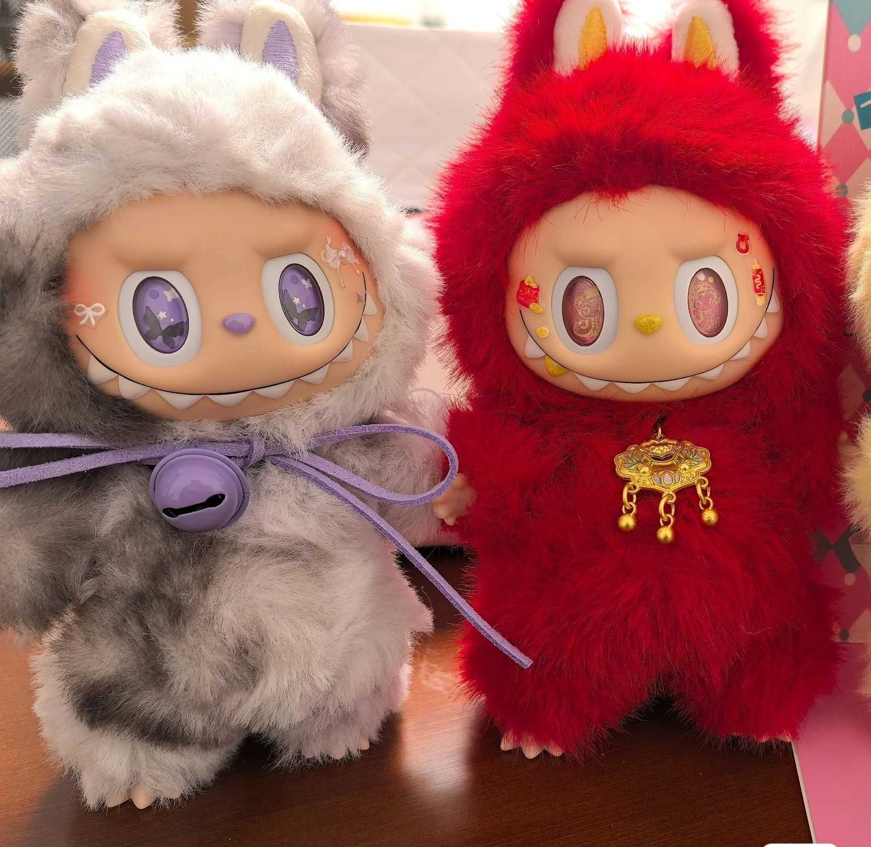 New 17cm Pop Labubu Leader Eye Angel Zimo Leader Vinyl Doll Pendant Cute Ornaments Holiday Gift Toys X250528