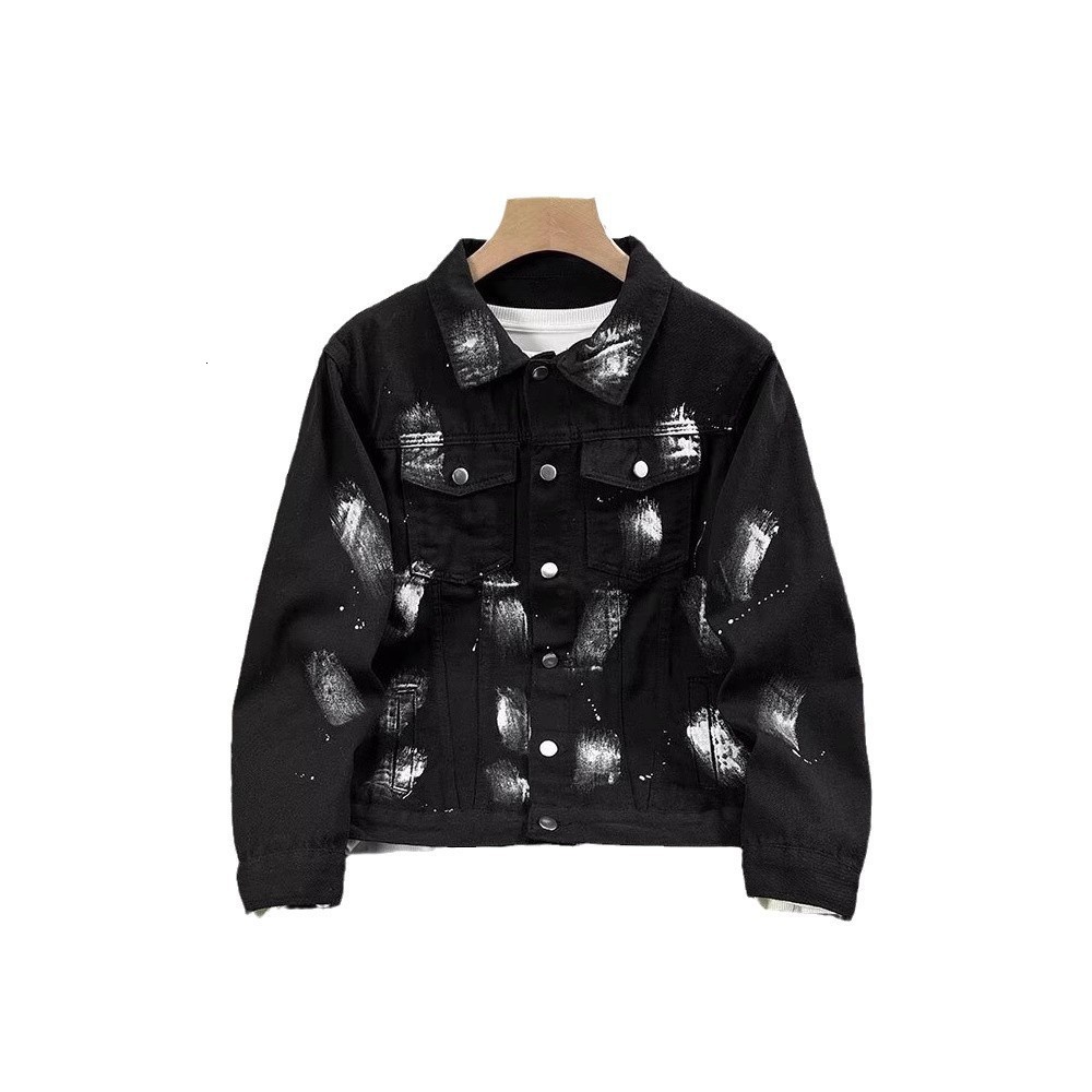 2024 Trendy Mens Vintage Denim Jacket Unisex Street Style Loose Casual Versatile Couples Coat