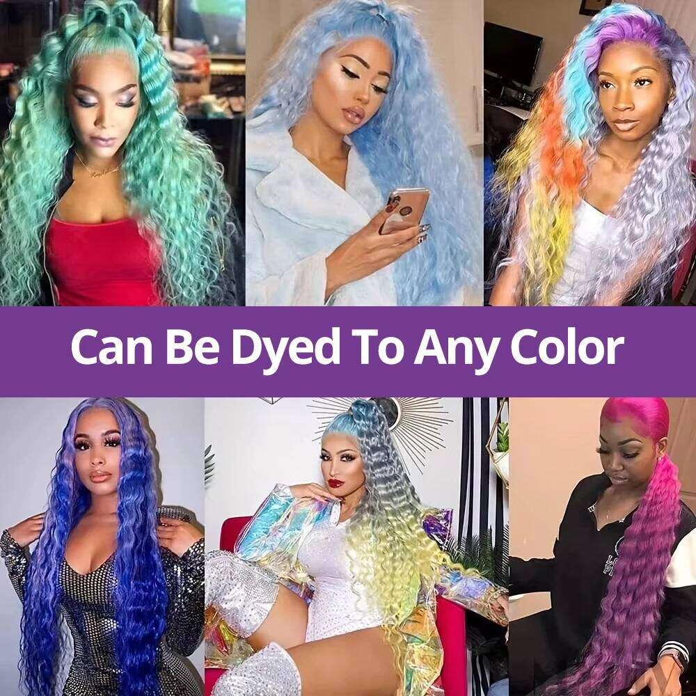 40 Inch Deep 613 Honey Blonde 13x4 Transparent Front Human Hair Wigs 13x6 HD Lace Frontal Curly Wave Wig ForWoman 250%