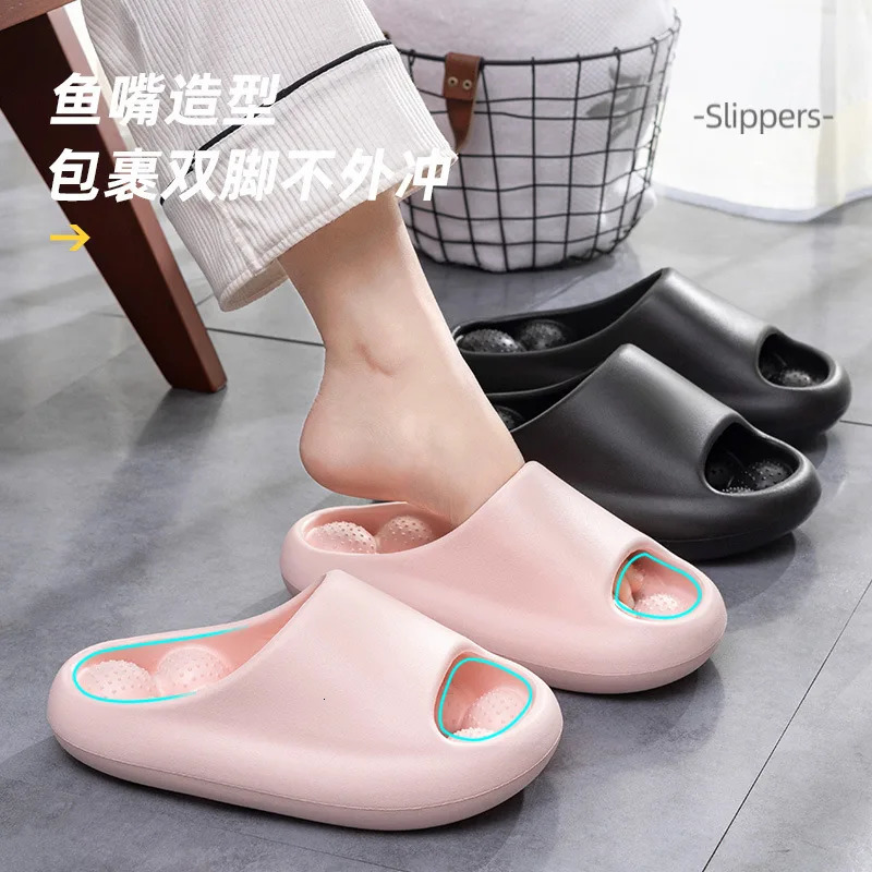 Gacimy Women Massage Slippers Indoor Non-slip House Bath Shower Slipper Comfort Soft Cloud EVA Slides Thick Sole Beach Shoes 250523