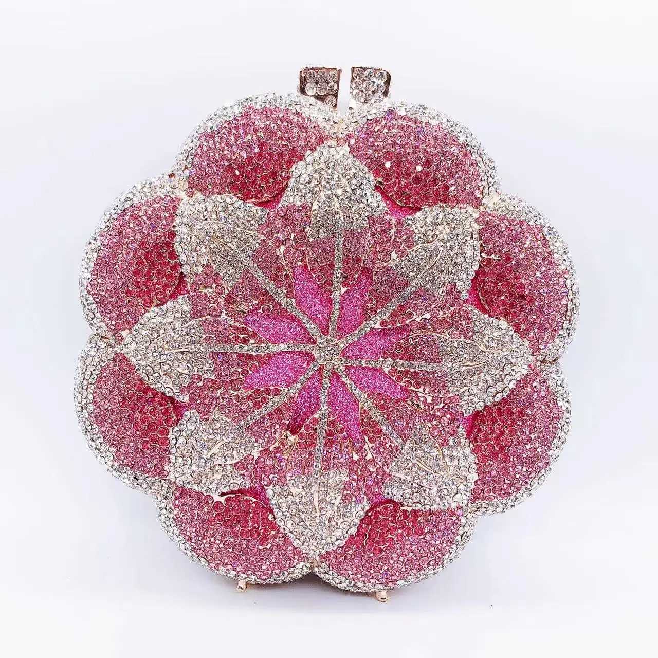 Celebrity High Luxury Handmade Diamond Embedding Exquisite 3D Flower Bag Elegant Banquet Wedding Party Rose Bag M250528