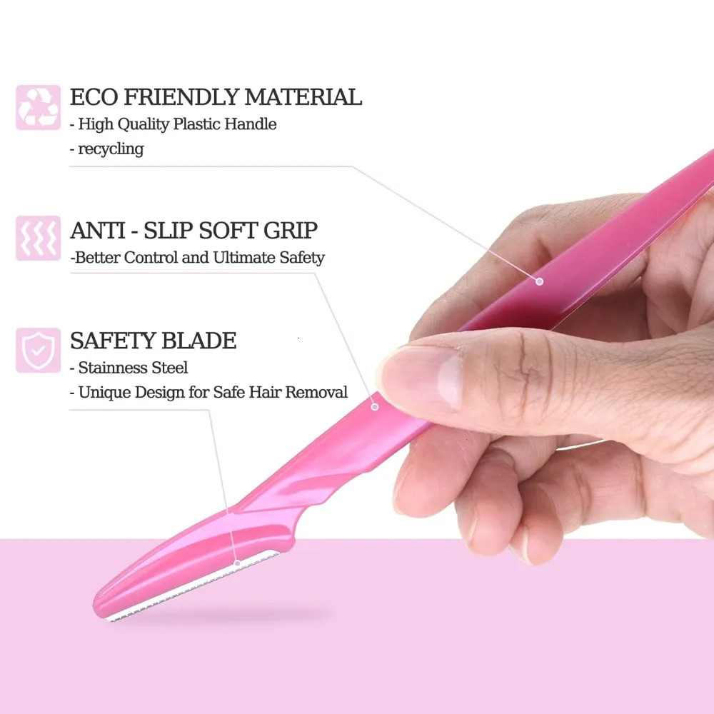 Eyebrow Razor and Face for Women Men Hair Trimmer Shaver Dermaplaning Tool with Protective Cover 250516