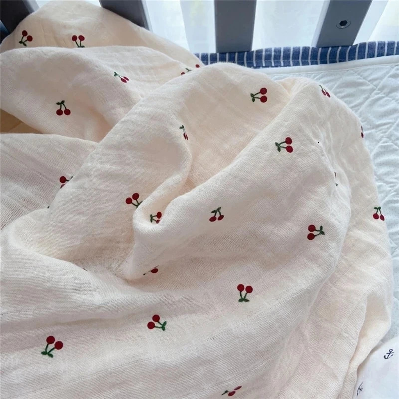 Baby Blankets born 100% Organic Cotton Muslin Diapers Print Couvertures Et Langes Muslin Swaddle 250527