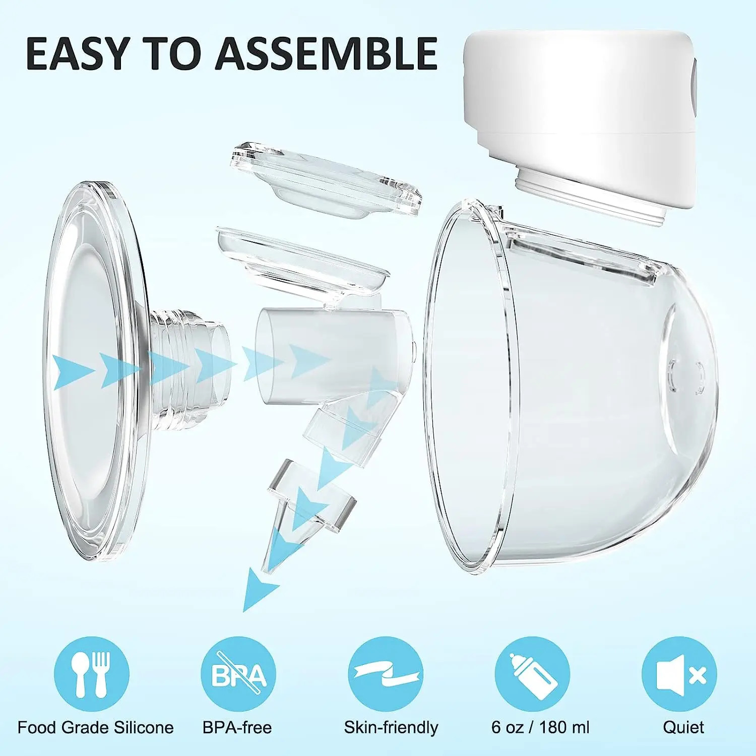 XIMYRA S12 Hands Free Electric Breast Pumps Mother Milk Extractor Portable Pump Wearable Wireless Breastpump 250528