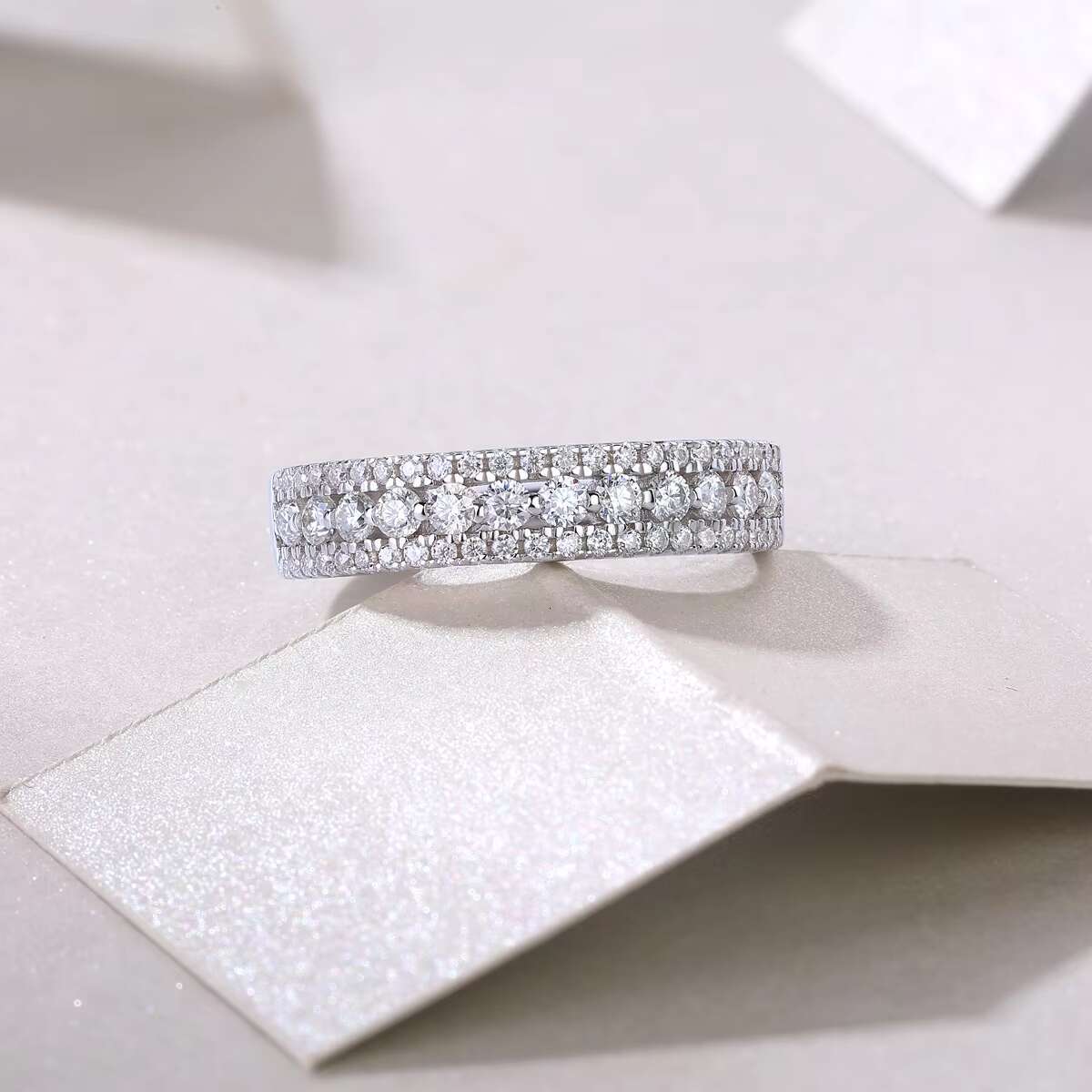 Custom High Quality Moissanite Diamond Rings 925 Sterling Silver Wedding Engagement Ring for Women Fine Jewelry Rings