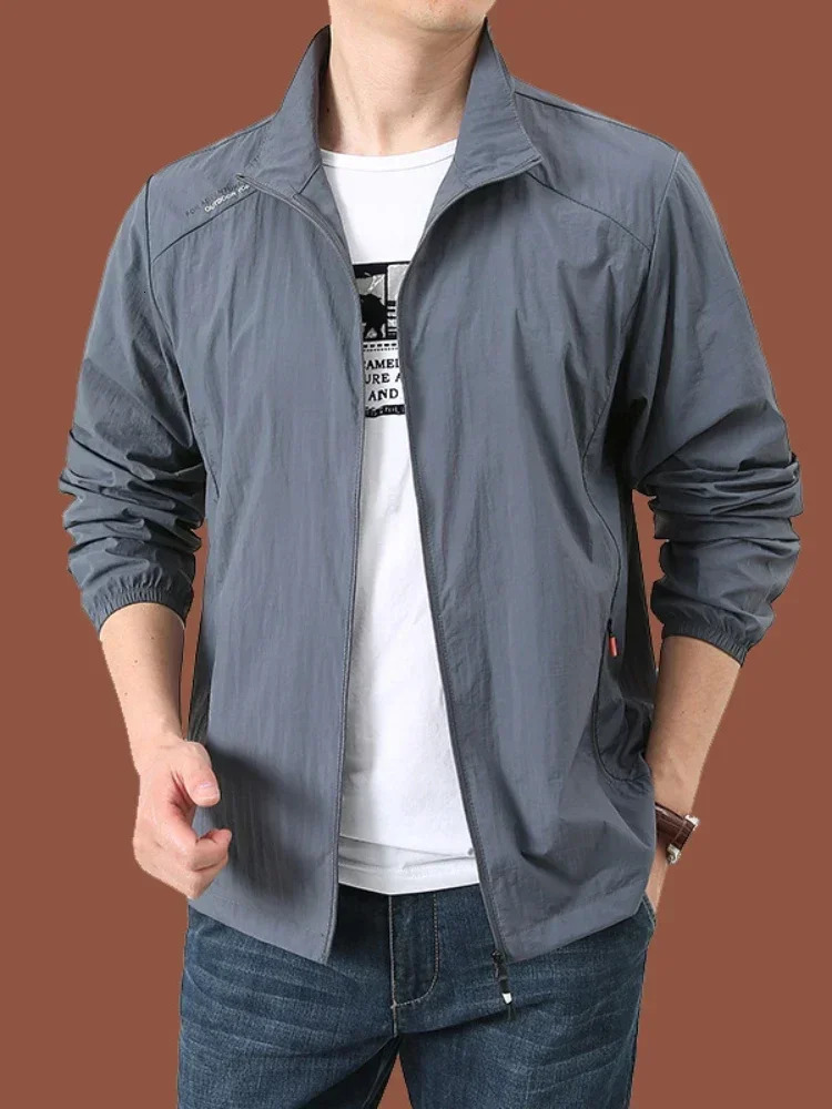 Summer Quick Drying Breathable Jacket Man Outdoor Ultra Thin Sunscreen Casual Skin Coats Fishing Climbing Hiking Anti UV Outwear 250520