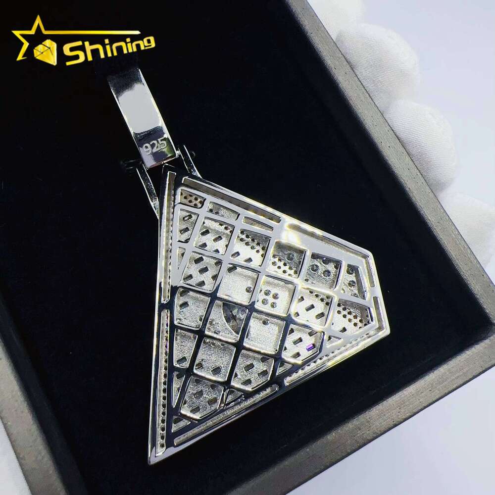 Wholesale Price Iced Out Sier Vvs Moissanite Lab Dia Hip Hop Jewelry Custom Pendant