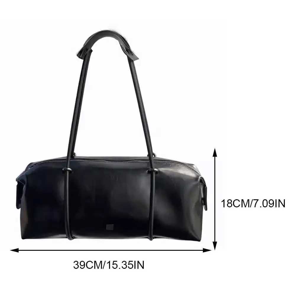 Boston Pillow Bag 2024 Travel Handbag Stylish Armpit Bag High Quality Single Shoulder Women Girl Bag Black Large Capacity Totes Y250528
