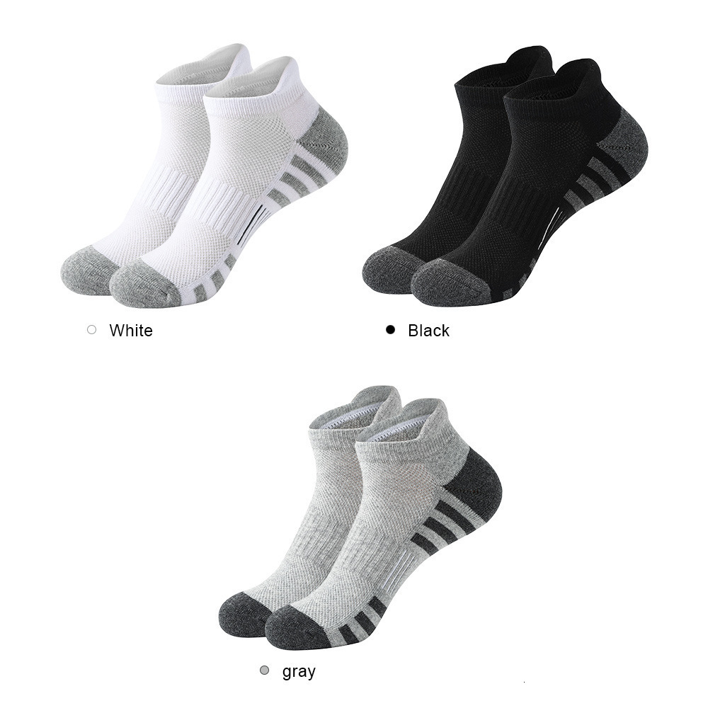Running Men's Short Tube Professional Sports Thickened Towel Bottom Shock Absorption Non-Slip Mesh Breathable Cotton Socks