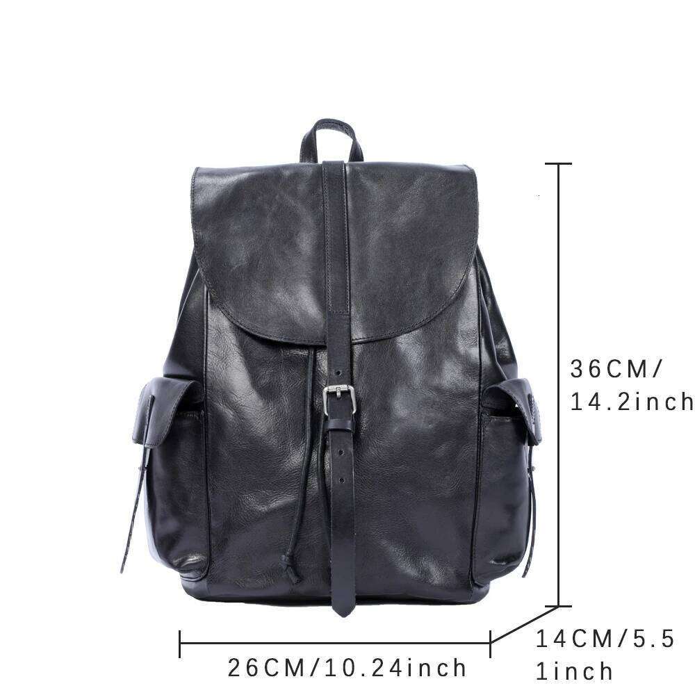 Casual Genuine Leather Men's Backpack Laptop For Men Travel Bag Top Layer Cowhide Male Backpacks Fashion Preppy Style