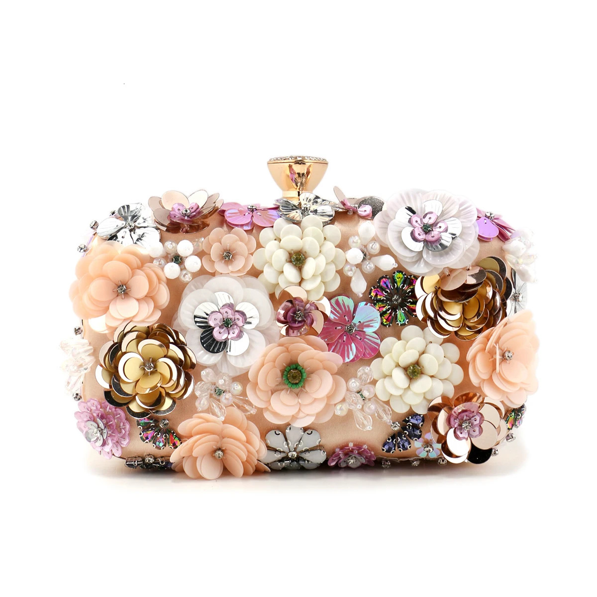 Fashion Women Bags Flower Diamonds Embroidery Small Clutch Lady Handbags Evening Bags Arrival Chain Shoulder Purse 250526